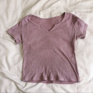 dusty pink crop top